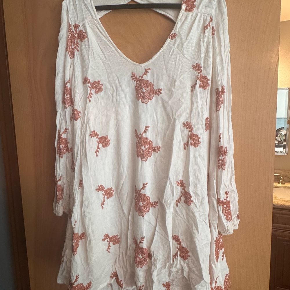 Floral Embroidered Boho Dress